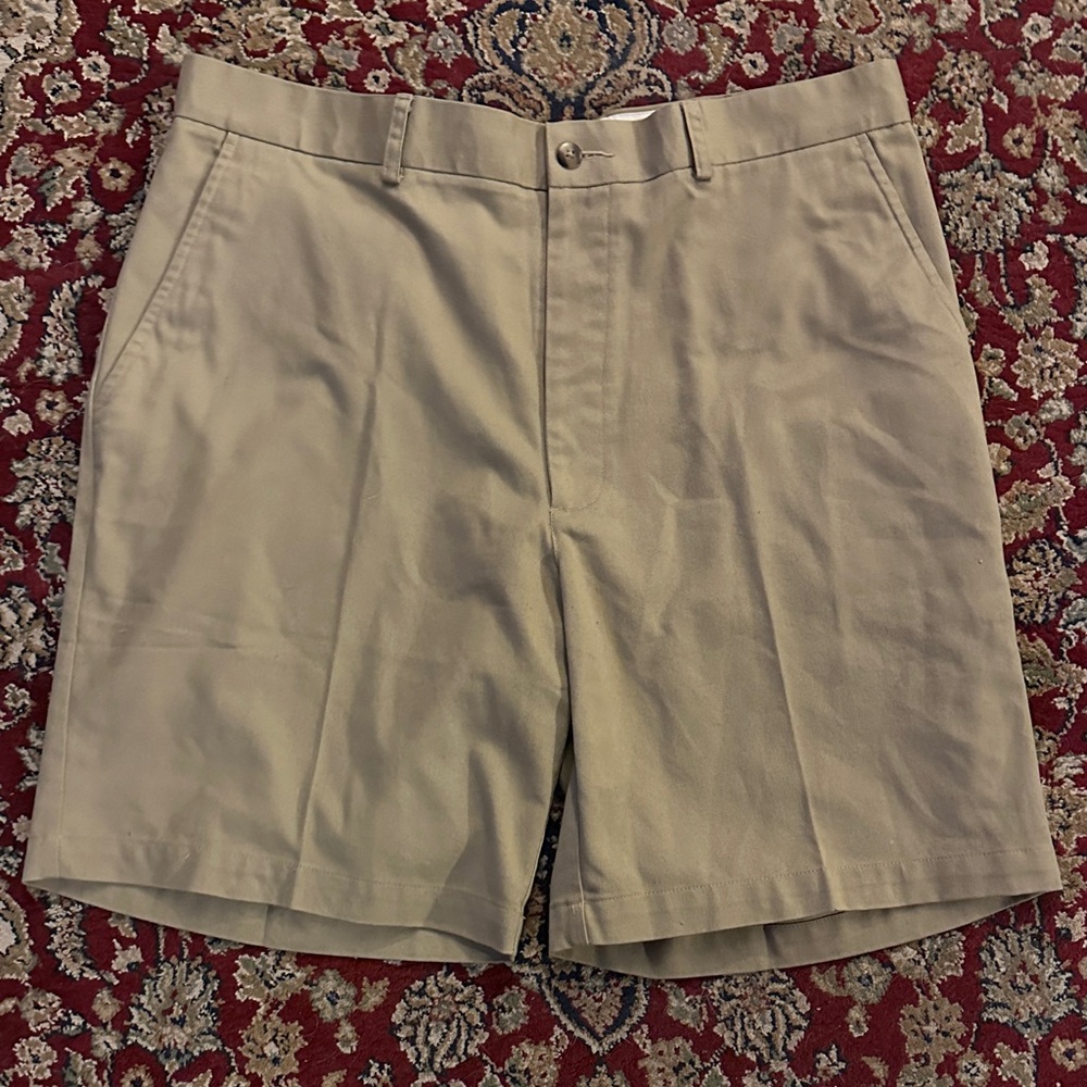 Classic Tan Men's Flat Front Pleated Southwest Airlines Shorts
